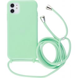 Coque Silicone avec Cordon Apple iPhone 12 (05) Vert