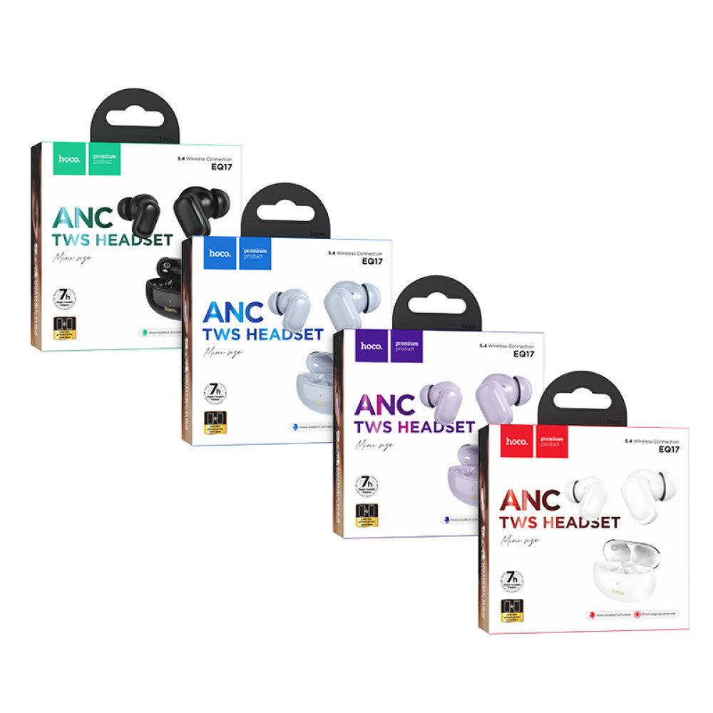 Hoco EQ17 Praise – Écouteurs True Wireless Bluetooth avec ANC (Réduction de bruit active)