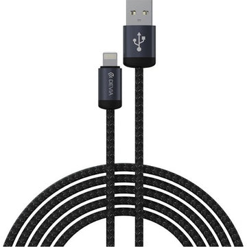 Devia EC650 USB-A - Apple Lightning, 2,4A, 1m noir