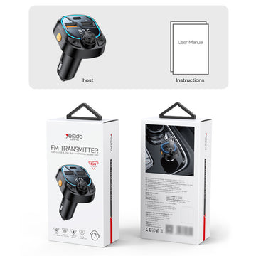 Y70 – Chargeur voiture BT5.3 avec télécommande (BT & FM)