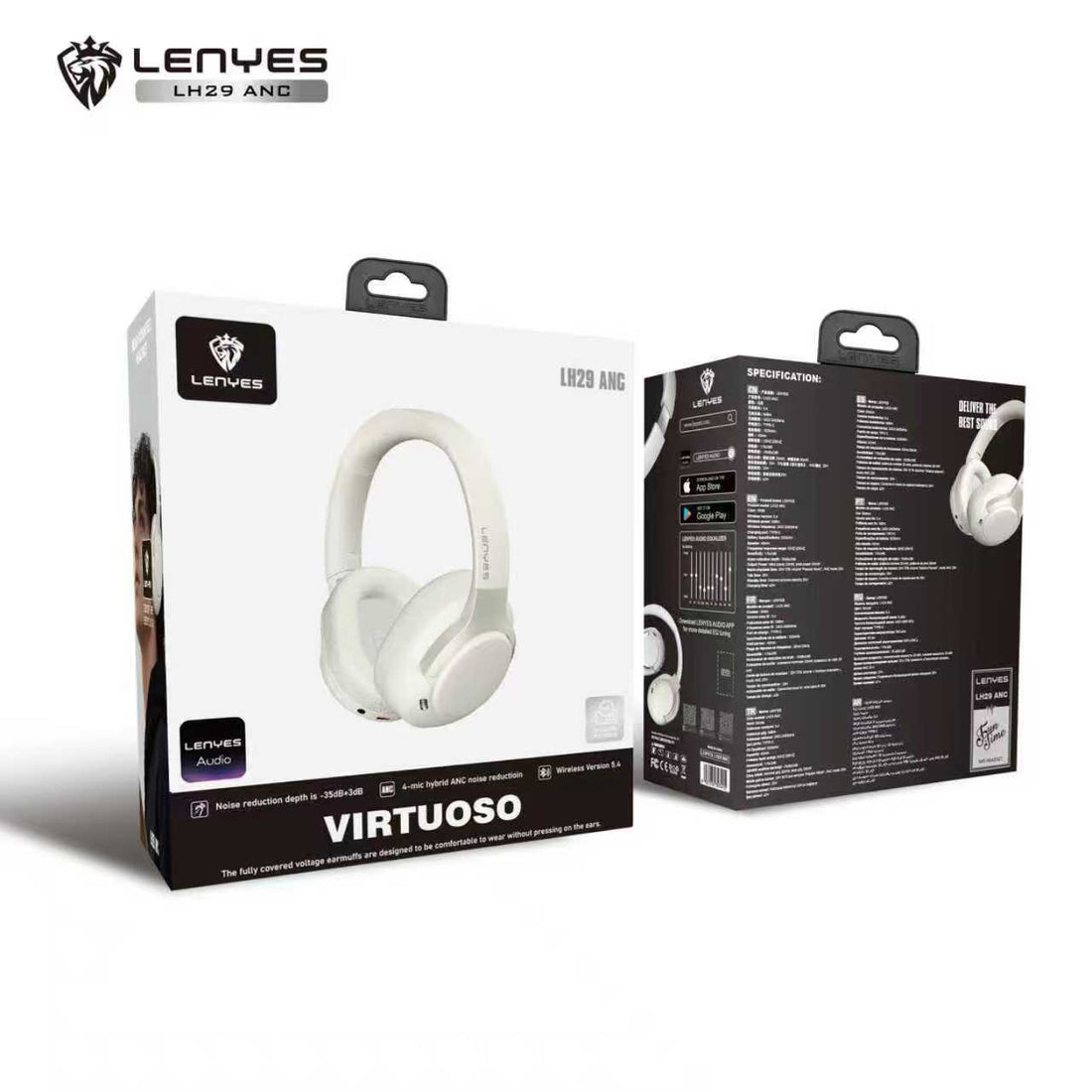 Casque Sans Fil Lenyes LH29 – Hybrid ANC, Autonomie Longue Durée