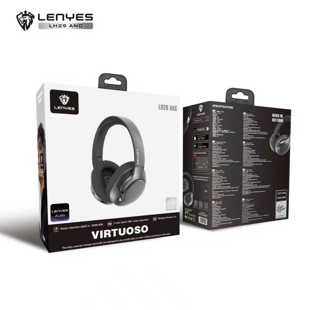 Casque Sans Fil Lenyes LH29 – Hybrid ANC, Autonomie Longue Durée