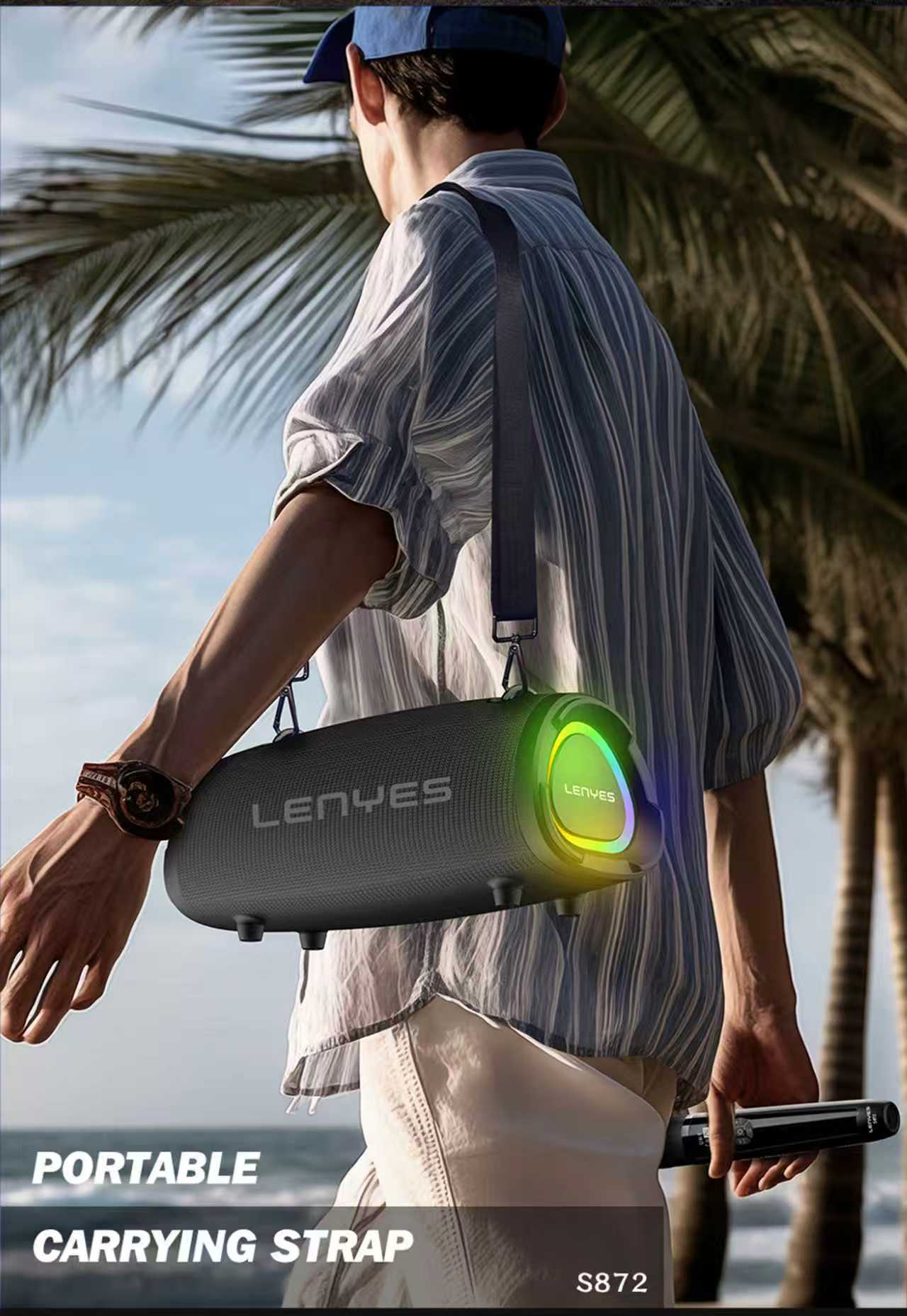 Enceinte Bluetooth Lenyes S872 — 160W avec 2 Micros Inclus