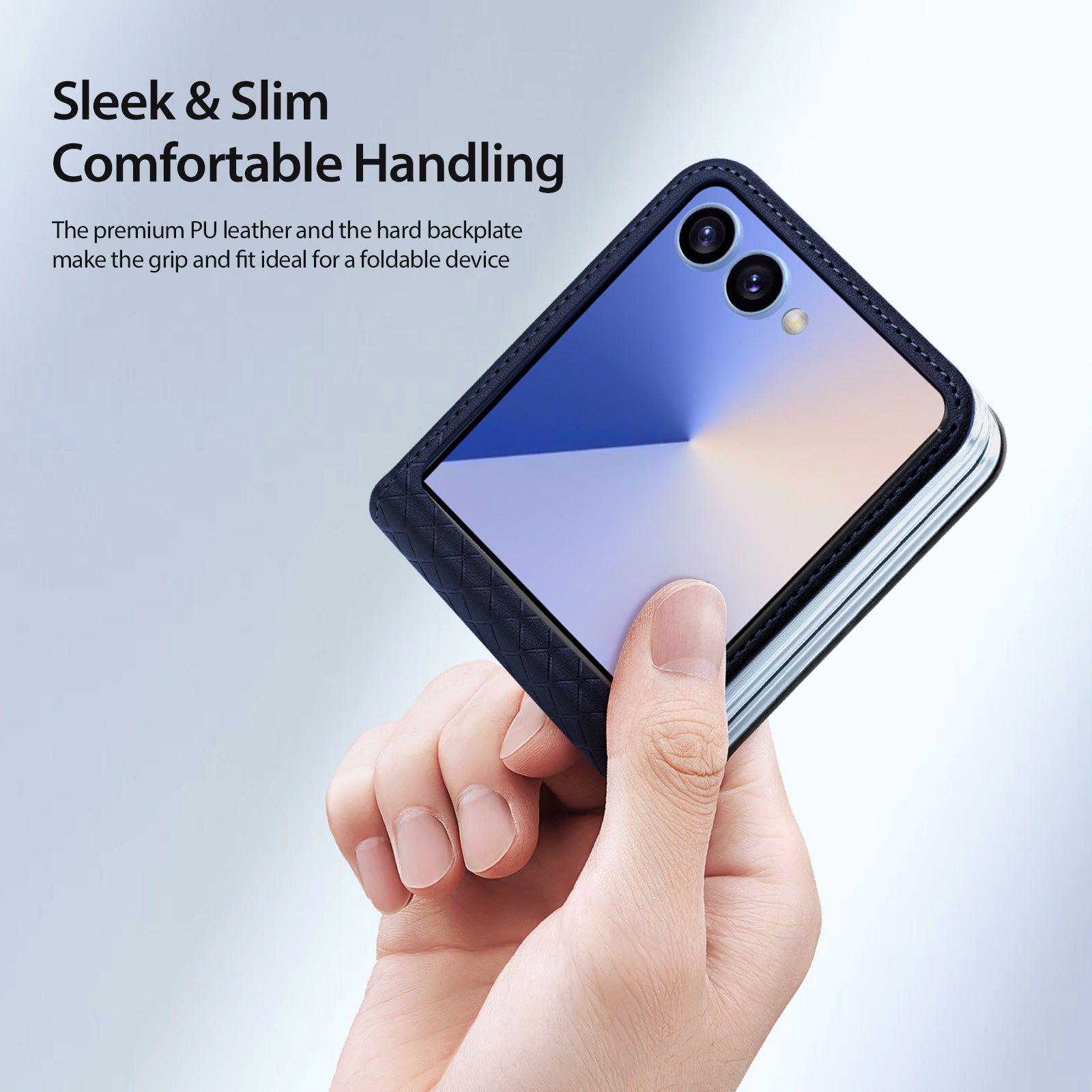 Coque Bril Series PU Leather pour Samsung Z Flip7 5G