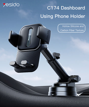 Support Téléphone Voiture Yesido C174 – Fixation Tableau de Bord
