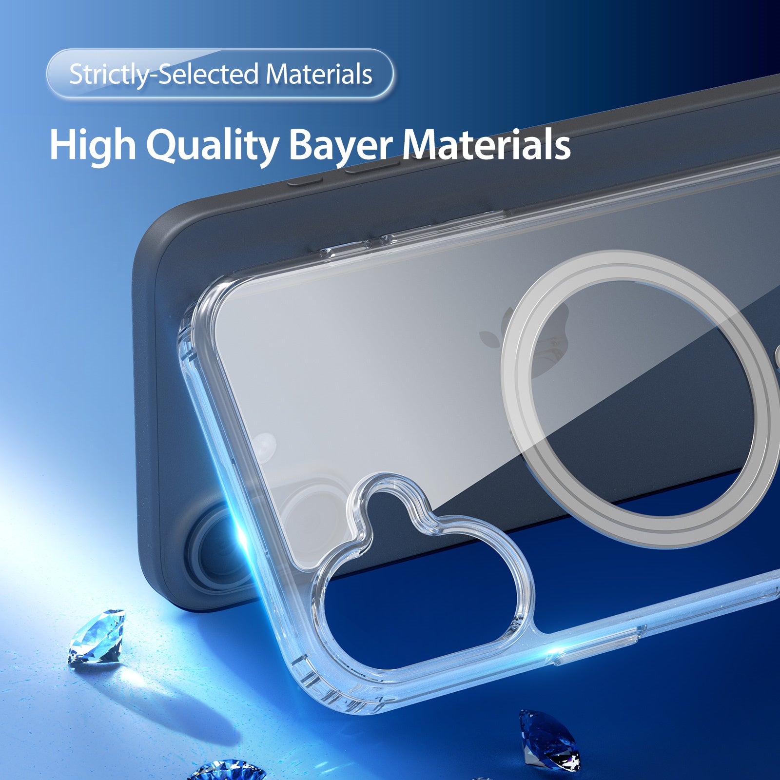 Coque Clin Mag Series Transparente avec MagSafe – iPhone 16 Plus