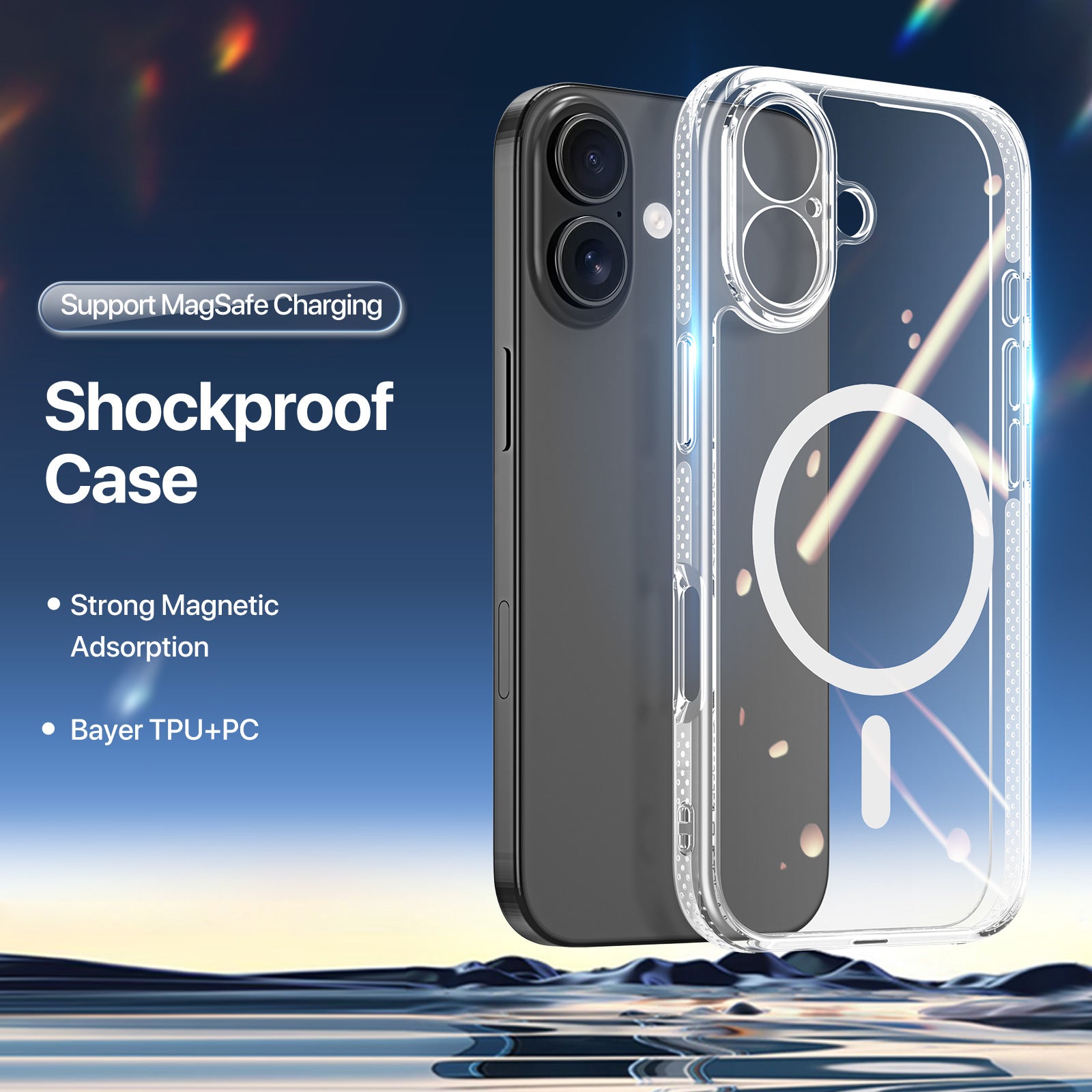 Coque Clin Mag Series – Coque transparente MagSafe pour iPhone 17