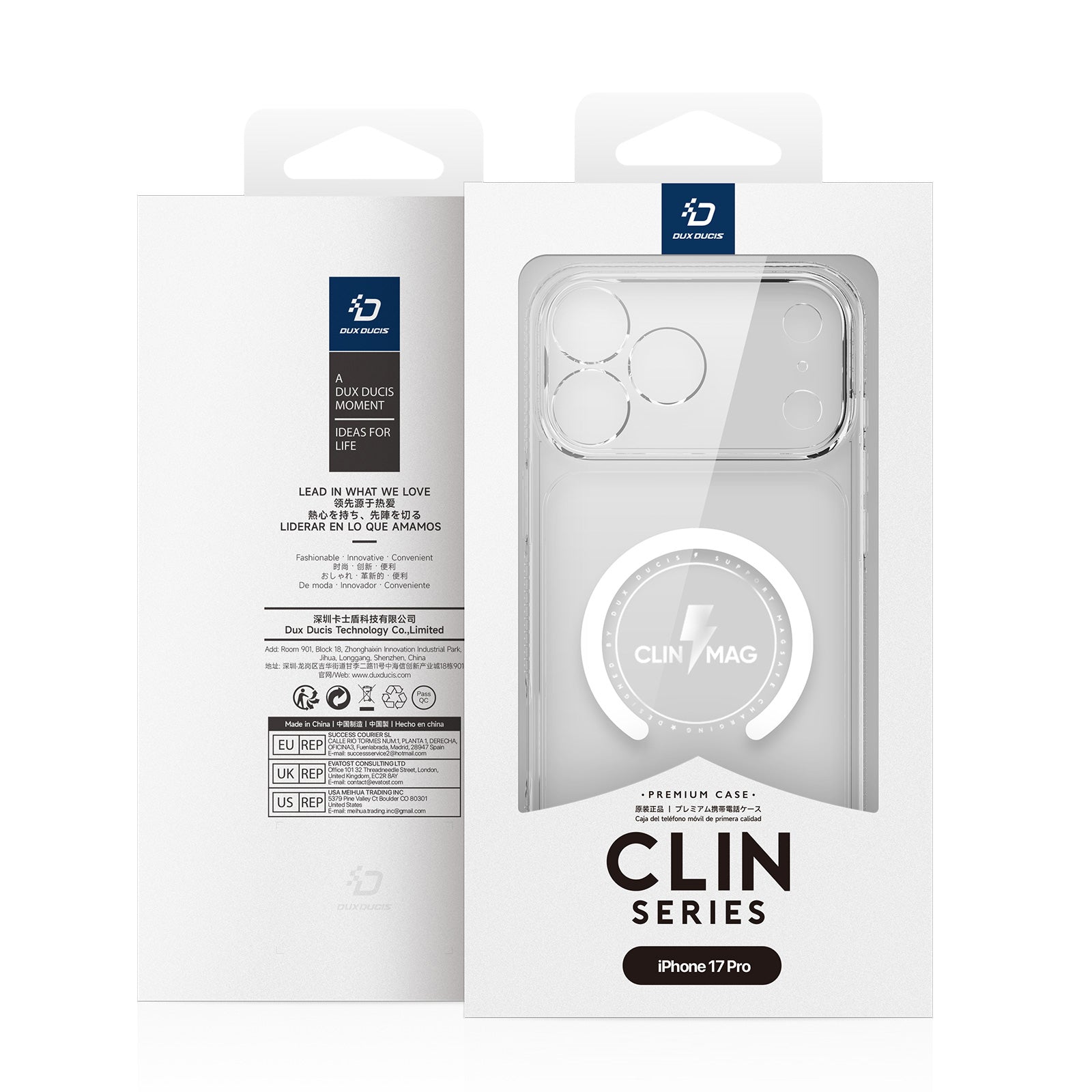 Coque Clin Mag Series Transparente avec MagSafe – iPhone 17 Pro