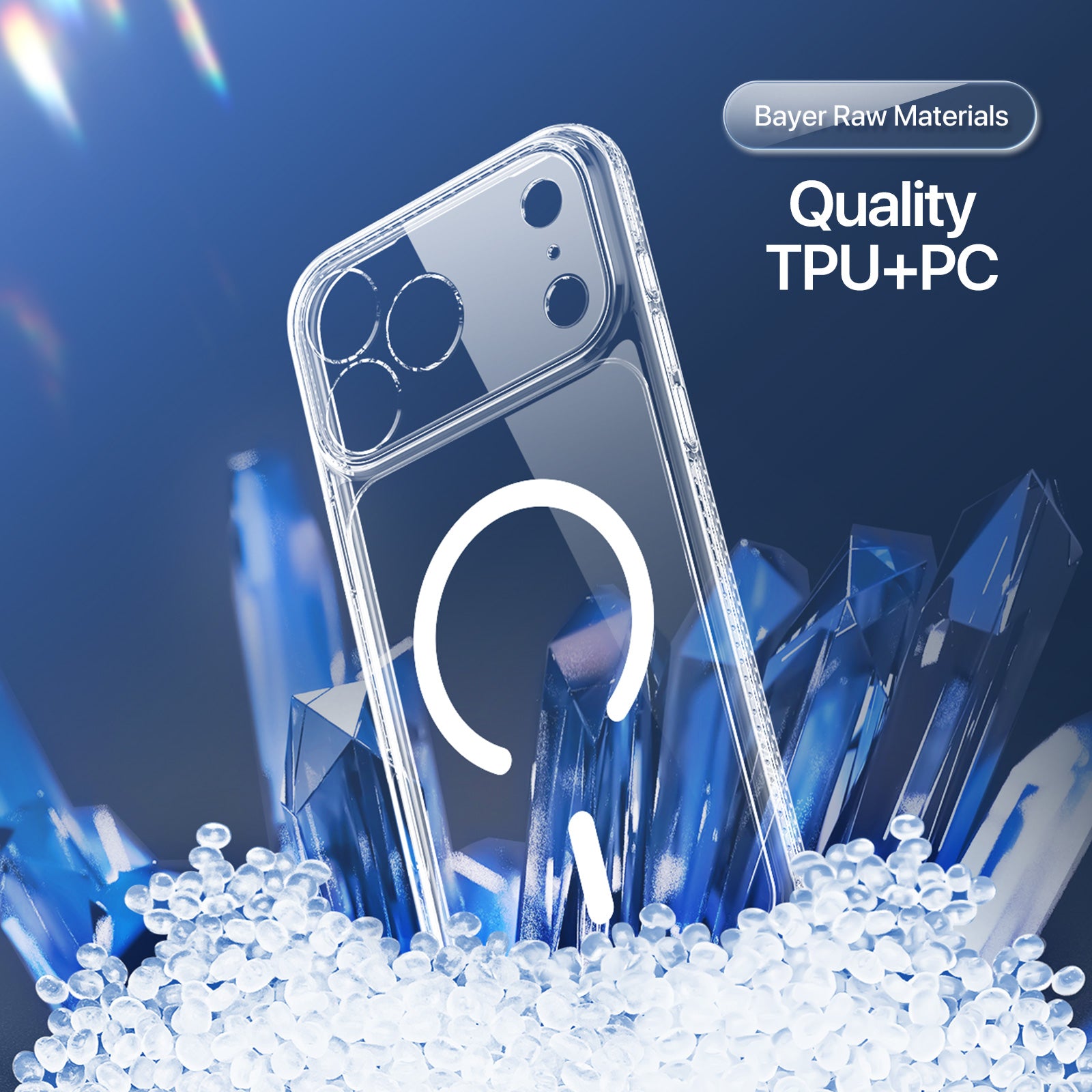 Coque Clin Mag Series Transparente avec MagSafe – iPhone 17 Pro Max