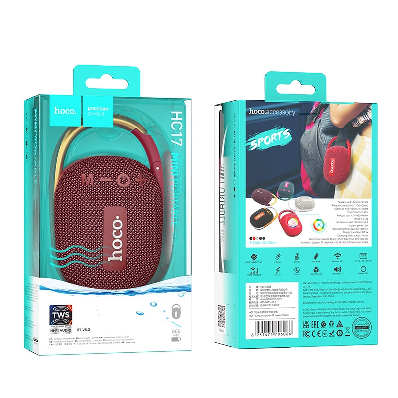 Hoco HC17 Easy Joy – Enceinte Bluetooth Sport & Portable
