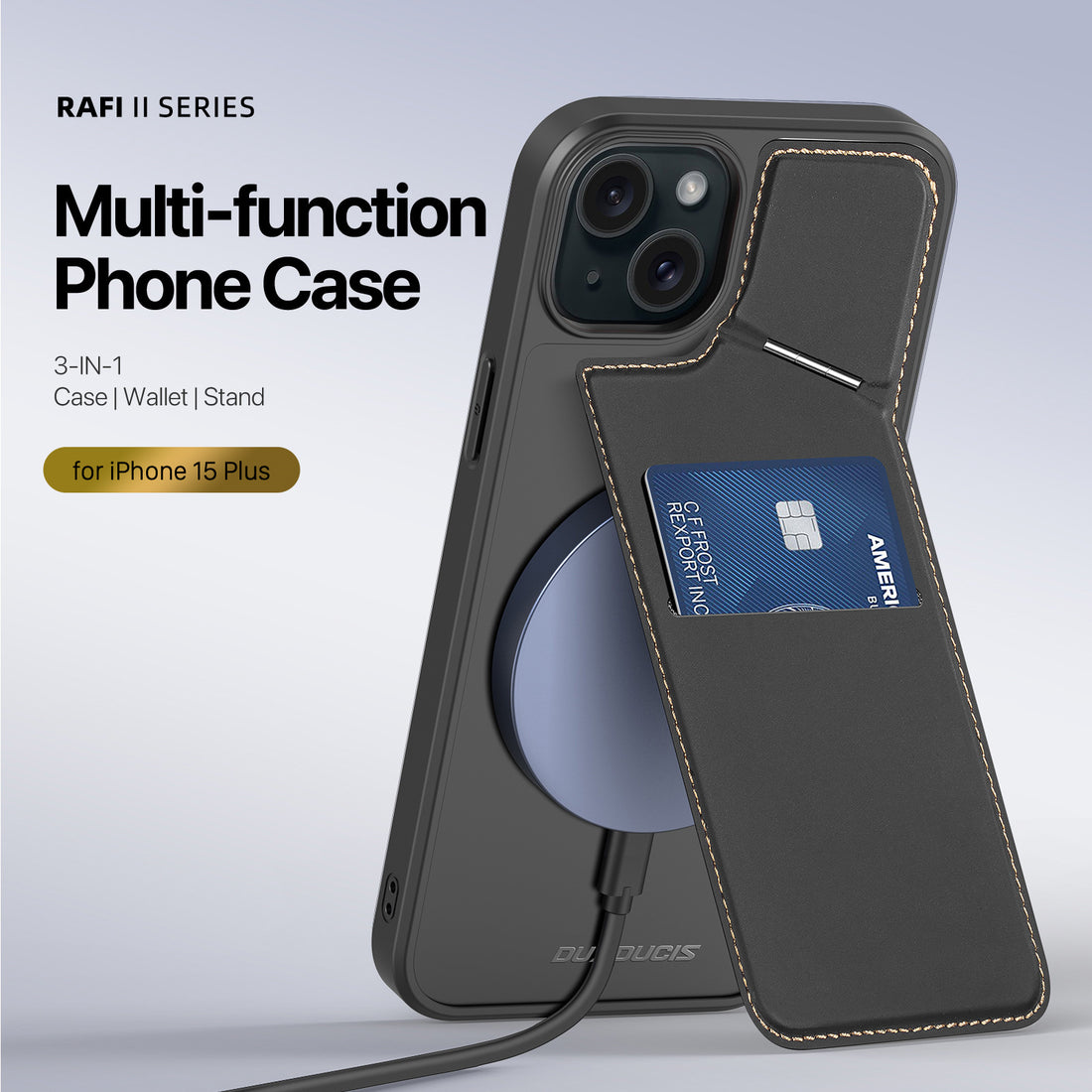 Rafi II Series Back Cover for iPhone 15 Plus