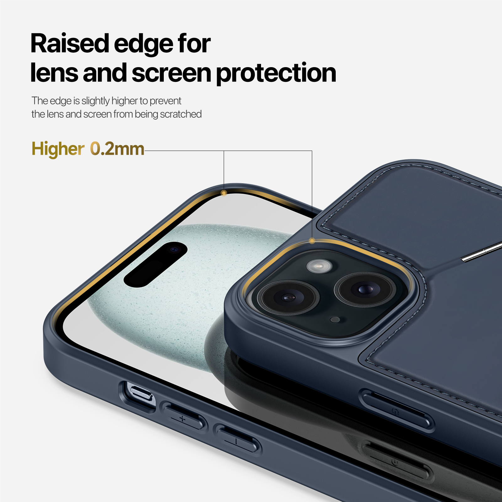 Rafi II Series Back Cover for iPhone 15 Plus