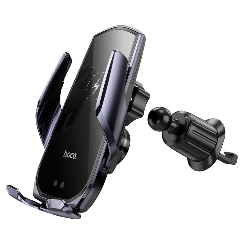 Chargeur Sans Fil Voiture – Hoco CA202 Plus Enlightener (Fixation Aération)