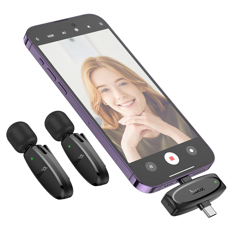 Hoco L15 Type-C Crystal Lavalier Wireless Digital Microphone
